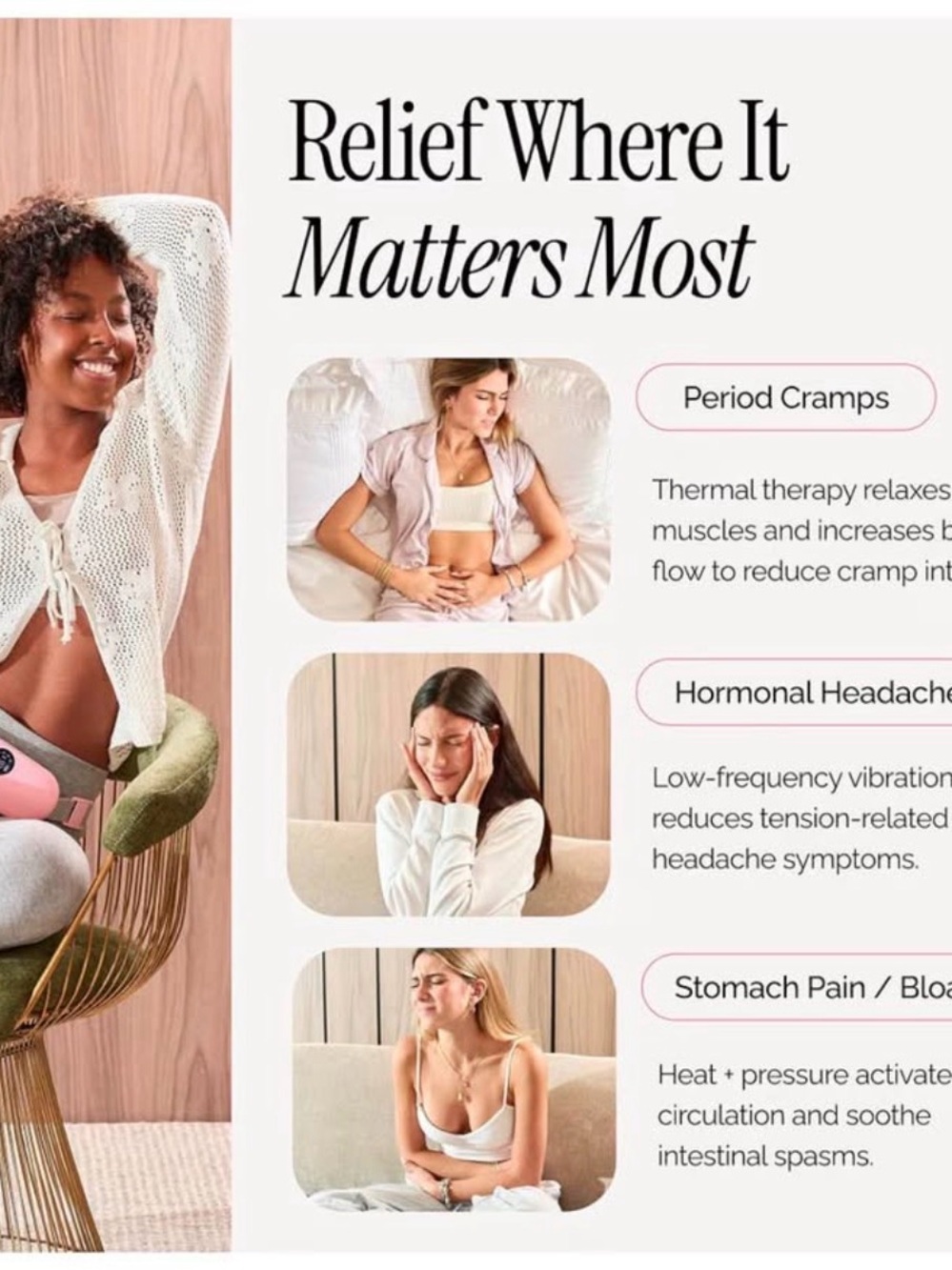 Zolly NWT Vibrating Massager for Cramps & Digestion